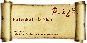 Peleskei Édua névjegykártya